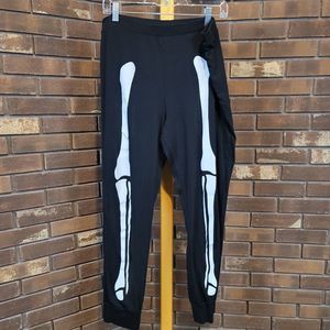 Skeleton printed jogger pajama pants pull on plus size Halloween fall pants